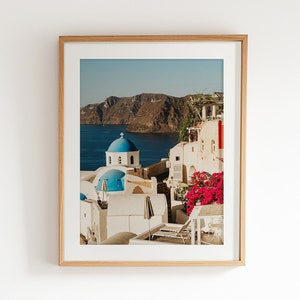 Santorini Print – Santorini Wall Art, Travel Gift, Greece Island Art, Oia Santorini & Greece Photography for Modern Home Décor