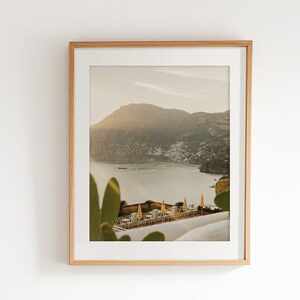 Amalfi Coast Print, Slim Aaron Inspired Wall Art, Beach Poster, Italy Photography, Positano Cafe & Capri Souvenir