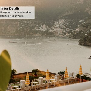 Amalfi Coast Print Wall Art, Beach Poster, Italy Photography, Positano Cafe & Capri Souvenir