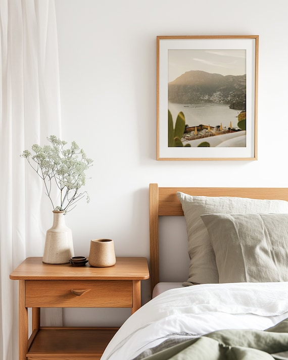 Amalfi Coast Print Wall Art, Beach Poster, Italy Photography, Positano Cafe & Capri Souvenir