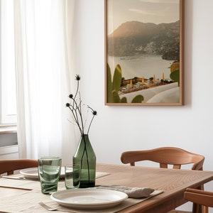 Amalfi Coast Print, Slim Aaron Inspired Wall Art, Beach Poster, Italy Photography, Positano Cafe & Capri Souvenir