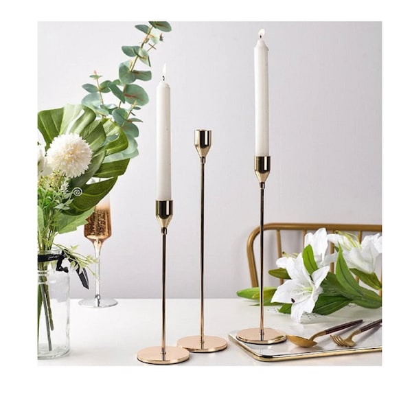 Gold Candle Holder Etsy