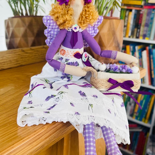 Handgemachte Tilda Puppe 33 cm, Elfe, Elfe, Engel, Textilpuppe, Geschenk für Mama