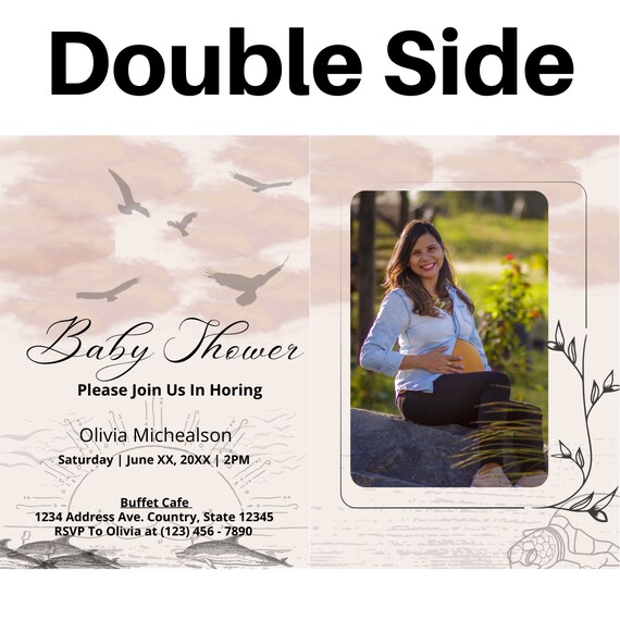 Baby Shower Invitation & Poster Bundle Etsy