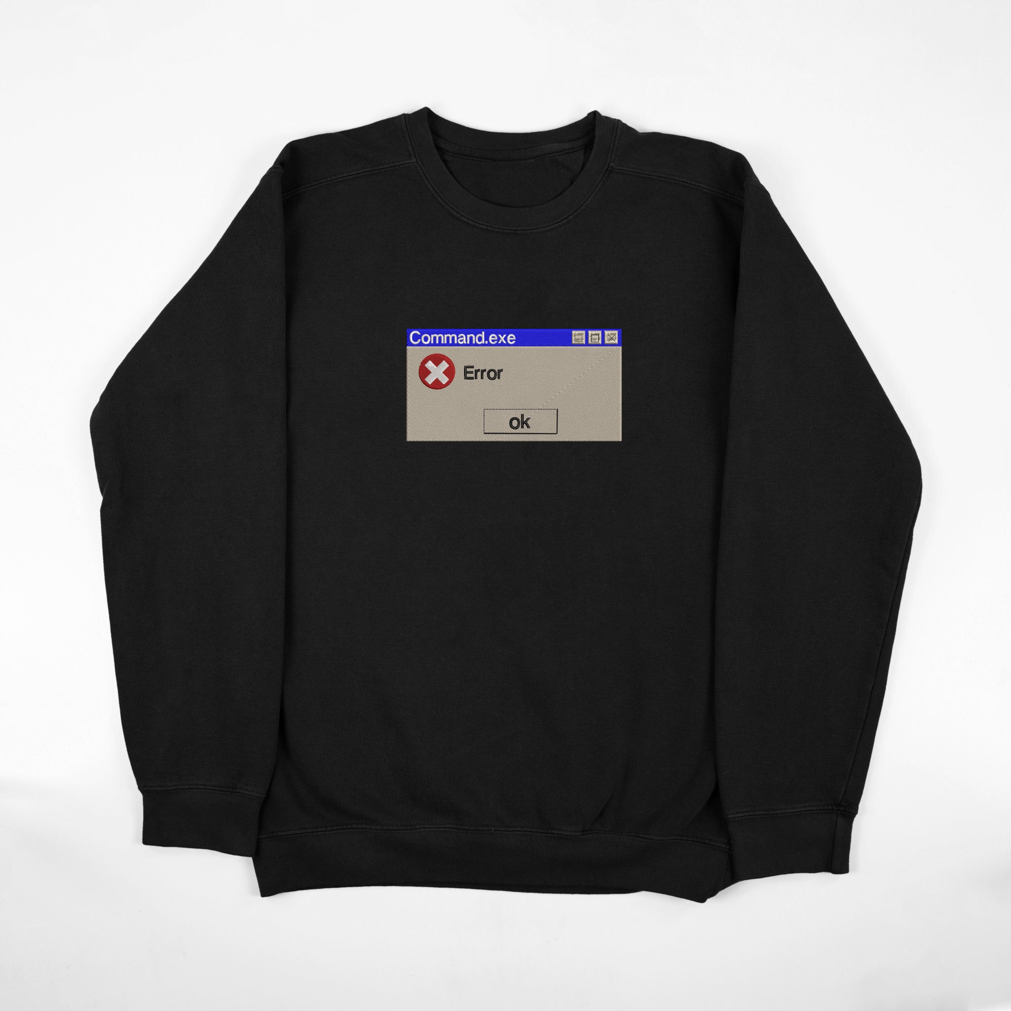 Embroidered Windows Error Tab Vintage Unisex T-Shirt, Original Art, Skate Wear, Street Wear, and Fashion Shirt