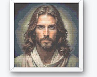 Jesus Cross Stitch, Jesus Cross Stitch Pattern,  Christian Art Cross Stitch Pattern, Jesus Cross Stitch, Cross Stitch Chart, Jesus