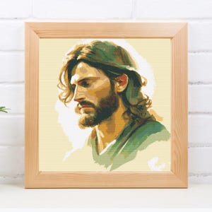 Jesus Cross Stitch, Jesus Cross Stitch Pattern,  Christian Art Cross Stitch Pattern, Jesus Cross Stitch, Cross Stitch Chart, Jesus