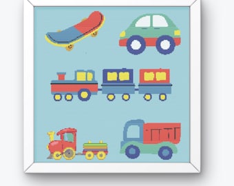 Nursery Cross Stitch, Kids Cross Stitch Pattern, Pictures for Children Cross Stitch Pattern, Cross Stitch, Cross Stitch Chart, Cross Stitch