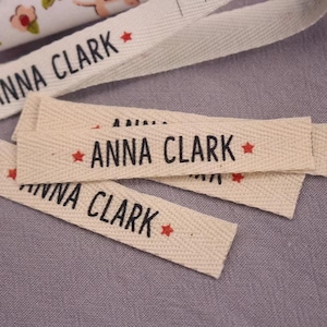 12X70mm,Cotton Twill webbing,Flat or Folded Labels,Printed Sew-in Fabric,Custom Personalizada,Sewing,Knitting or Crochet Labels