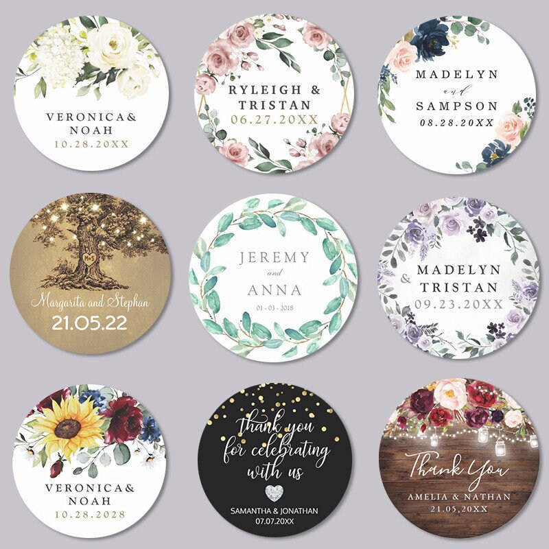 24pcs Personalized Wedding Stickers, Thank You for Coming Stickers, Thank  You for Celebrating with Us Sticker, Wedding Stickers for Envelopes,  Wedding