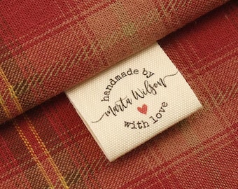 Custom Cotton Sewing Labels: Logo or Text, Knitted Item Tags   25×60