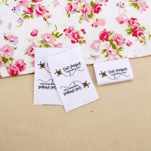 Custom Cotton Sewing Labels: Logo or Text, Knitted Items
