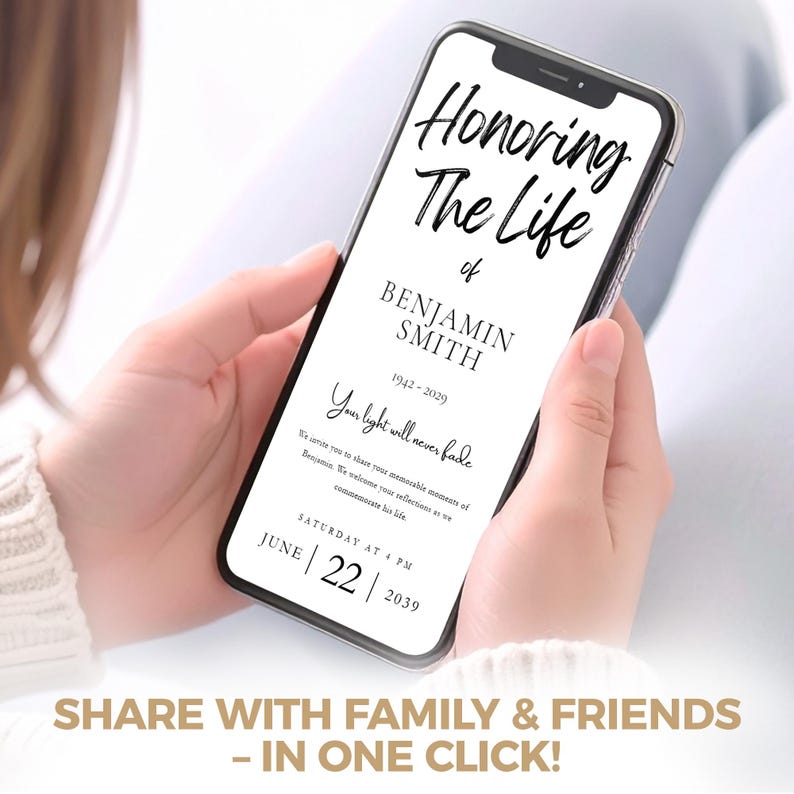 3-in-1 Easy Funeral Program Template Canva | Editable Celebration of ...