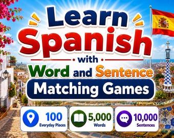 Learn Spanish with Word and Sentence Matching Games