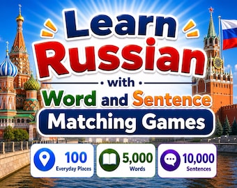 Learn Russian with Word and Sentence Matching Games