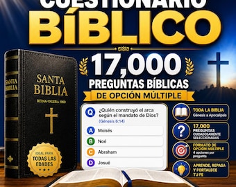 Cuestionario Bíblico – 17,000 Preguntas Bíblicas de Opción Múltiple