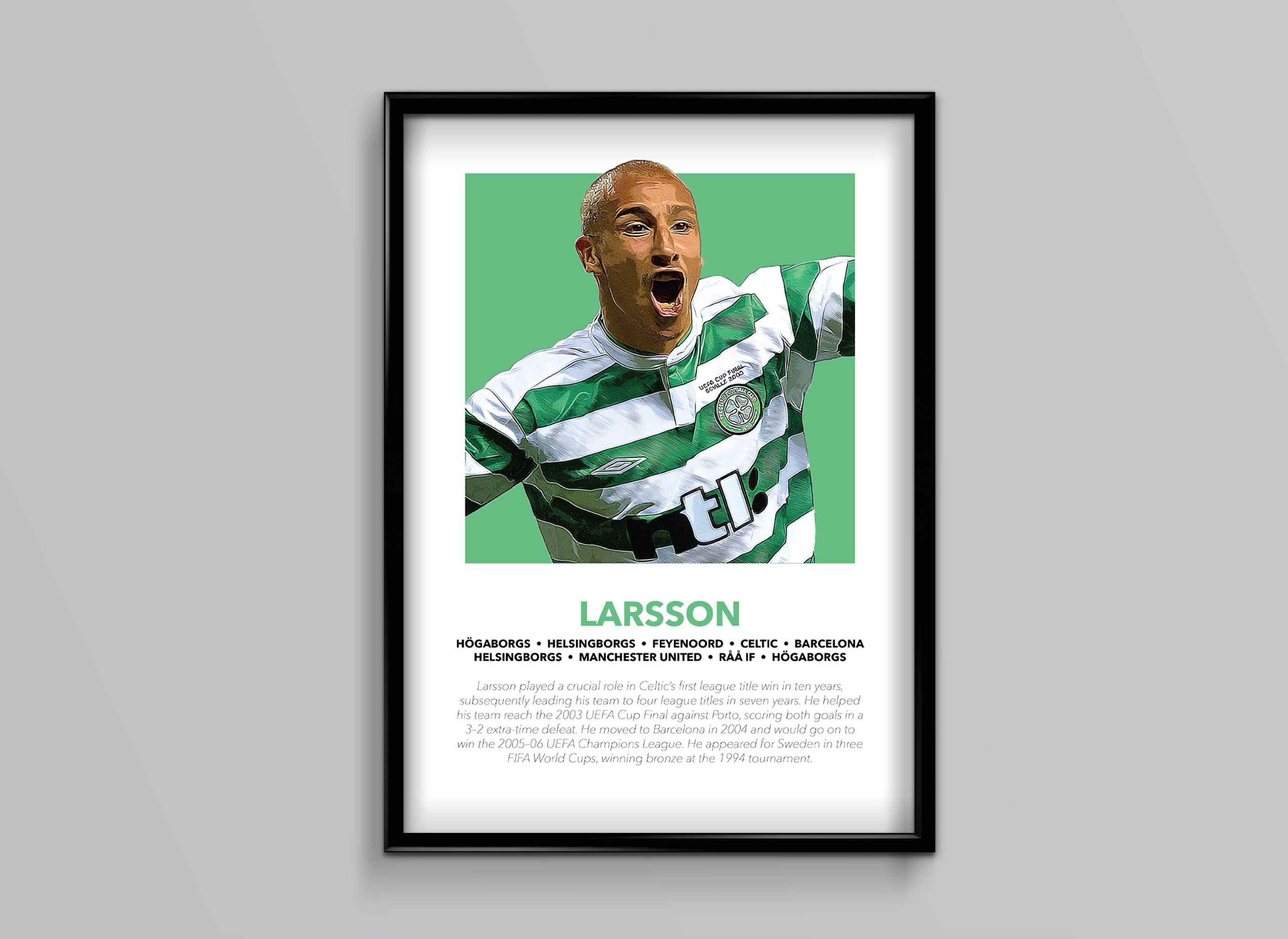 Henrik larsson print - Etsy 日本