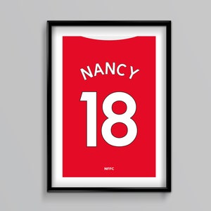 Nottingham Forest 24/25 Heimshirt - Individuell, Name, Nummer, Football, Fußball, Geschenk, für ihn, Vatertag, Jahrestag, Geburtstag, Weihnachten