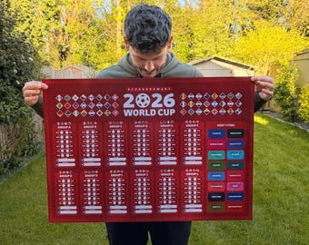 2026 World Cup Wall Chart (A1 Poster), International Football Fixtures & Schedule, Tournament Match Tracker