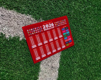 2026 World Cup Wall Chart (PDF Digital Download), International Football Fixtures & Schedule, Tournament Match Tracker Poster