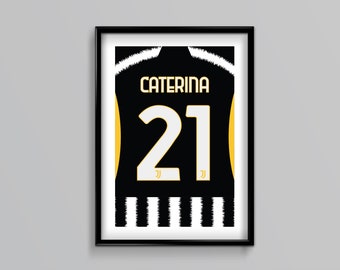 Juventus 25/26 Home Shirt - Custom, Name, Number, Football, Soccer, Gift, Present, Him, Father's Day, Anniversary, Birthday, Christmas