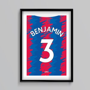 Crystal Palace 25/26 Home Shirt - Custom, Name, Number, Football, Soccer, Gift, Present, Him, Father&#39;s Day, Anniversary, Birthday, Christmas
