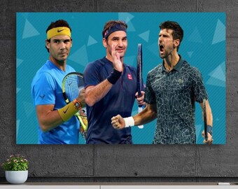 Poster Roger Federer Sur Toile 30x45 Cm - Décoration Murale Tennis, Impression Jet D'encre Haute Qualité - 13