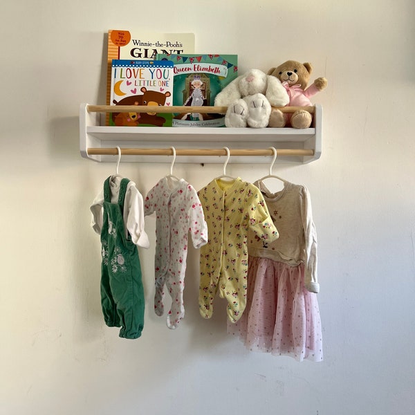 Nursery Shelf With Rail Etsy UK