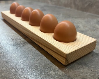 Solid ash egg stand. Egg storage. Egg holder. Solid wood. Kitchen decor. Wooden kitchen accessorises. Wooden egg home. New home.