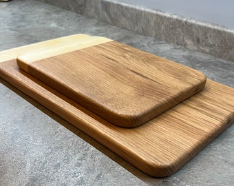 Solid Oak and tulip wood chopping boards. Chopping block. Kitchen decor. Serving boards. Cheese boards. Bring a board. Solid oak.