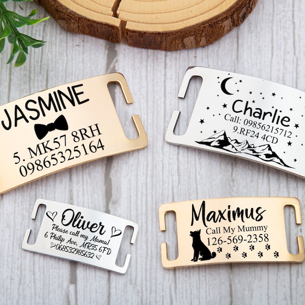 Personalized Dog ID Tag,Slide On Dog Tag,Custom Pet Tag,Dog Tag For Dogs,Engraved Pet ID Tag,Dog Collar Tag,Handstamped Dog Tag,Cat ID Tag