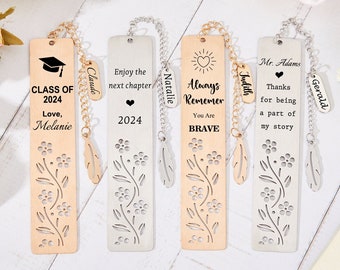 Personalized Bookmark,Teacher Appreciation Gifts,Enjoy The Next Chapter,2024 Class Graduation Gift For Women,Colleague Retirement Gift Ideas