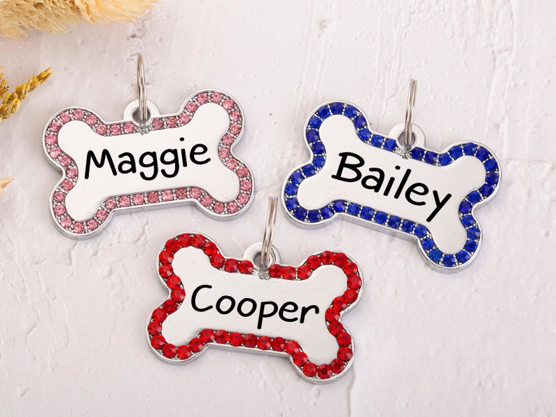 Personalized Dog Tag,Custom Dog Tag,Engraved Pet Tag,Dog Bone Tag,Dog Tag For Dogs,Pet Name Tag,Stainless Dog Tag,Dog Collar Tag,Puppy Tag image 1