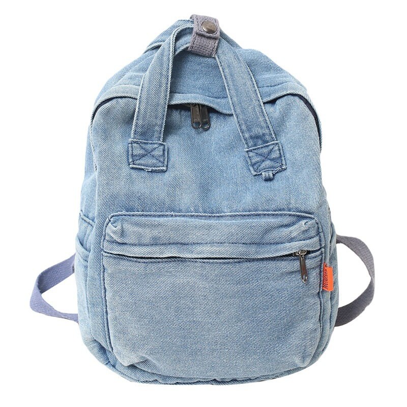 DanceeMangoos Vintage Denim Backpack Jeans Daypack Bag Y2K