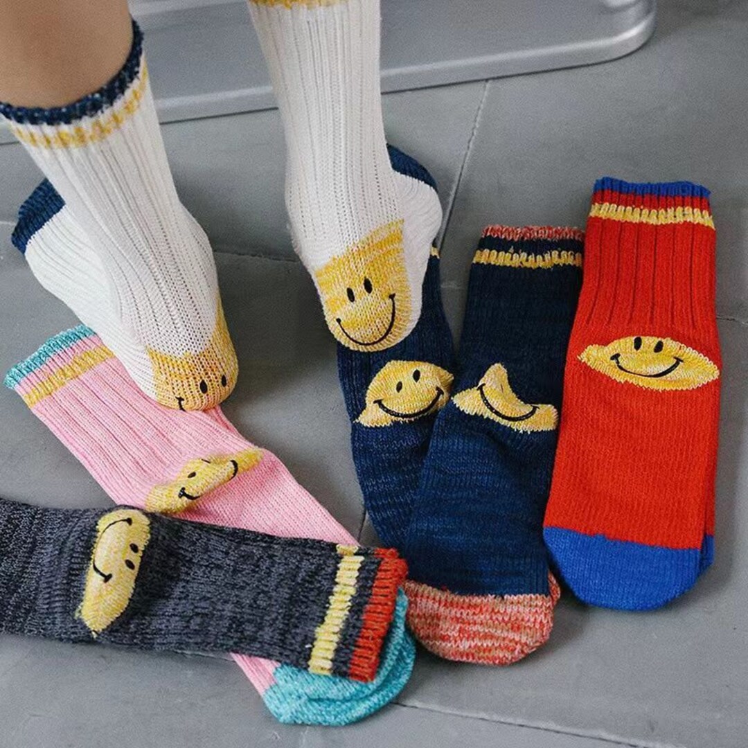 Creative Smiley Face Socks/emoji Smile Sock/cotton Crew Socks/happy ...