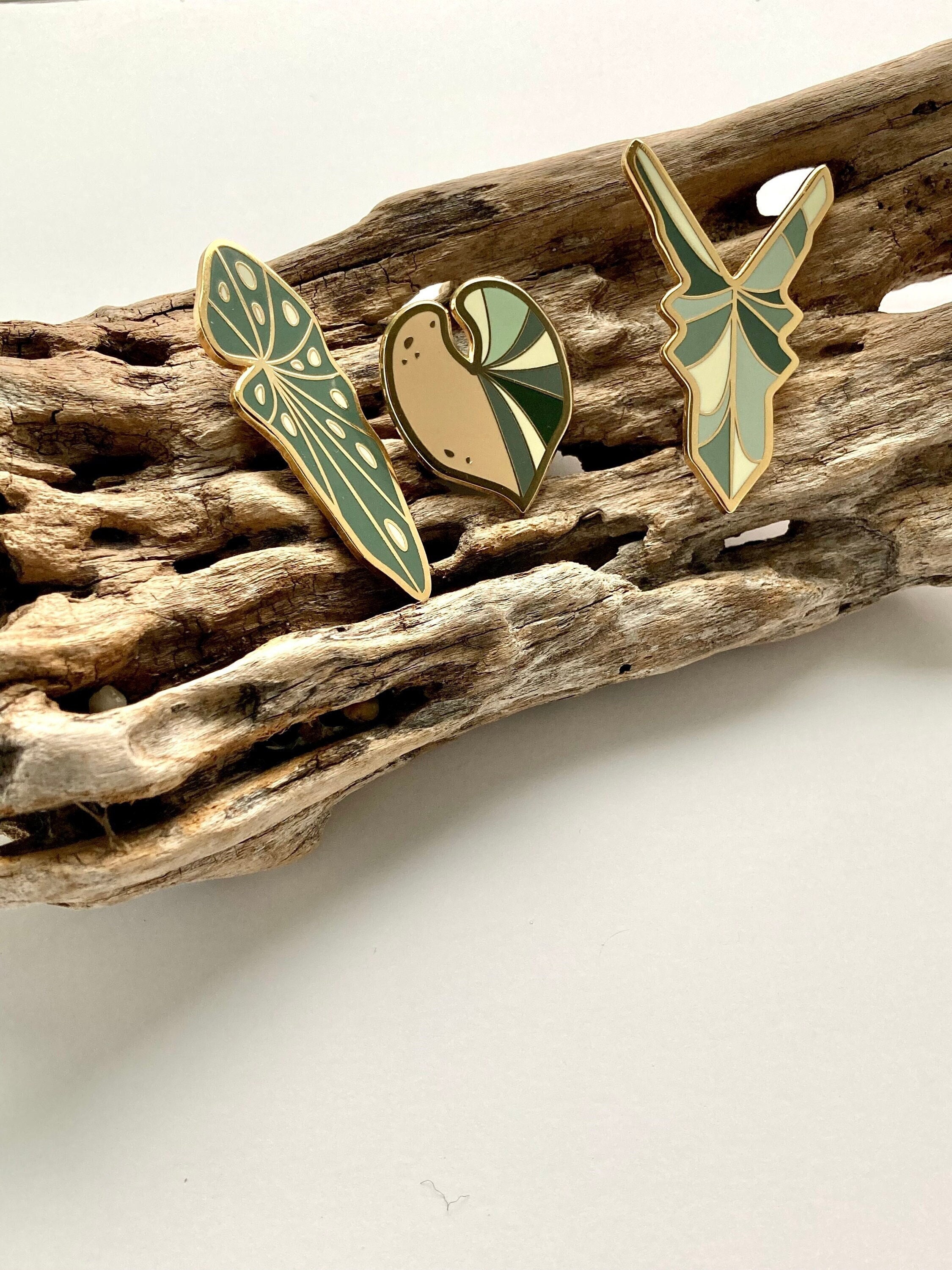 Leaf Enamel Pin Collection - Etsy