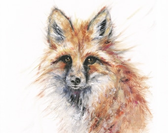 Fox fine art Giclée print,'Amber'