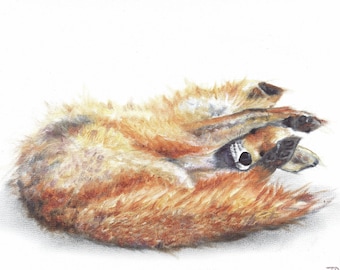 Fox fine art Giclée print, 'Kitsune'.