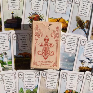 Petit Lenormand Suisse 12272/150f | Jeu Divinatoire Mueller & Cie 36 Cartes Dorées