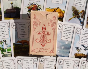 Petit Lenormand Suisse 12272/150f | Jeu Divinatoire Mueller & Cie 36 Cartes Dorées