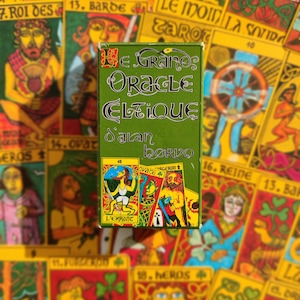 Le Grand Oracle Celtique 1981- Tarot d'Alan Borvo - 72 Cartes - Rare et en Très Bon État - Livret en Français et Anglais