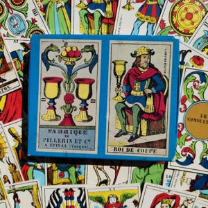 Tarot d’Épinal 1976 – Jeu Divinatoire Complet de 79 Cartes | Édition Rare et Vintage | Arts et Lettres