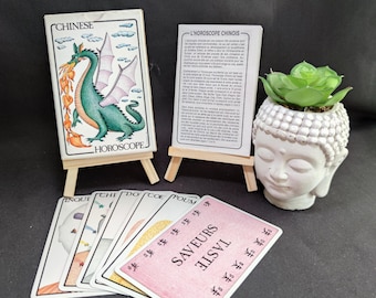 Chinese Horoscope Grimaud 1988 47 Cards Astrology Oracle Vintage