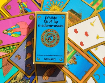 Persian Tarot by Madame Indira 1981 "Grimaud"-Gift -Divination -Cartomancy -Clairvoyance -Fortune telling -Tarot deck -Esotericism