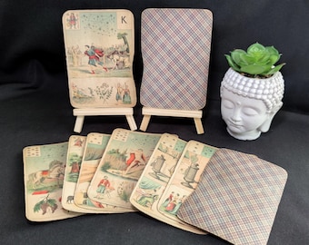 Vintage Lenormand Deck 1890 – 54 French divination cards antique fortune telling cartomancy collectible set