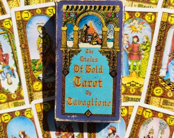 Rare Stairs of Gold Tarot by Tavaglione 78 Cards Deck - Ancient