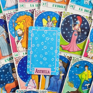 Tarot Astrella - Jeu Divinatoire Rare (1990) - 22 Arcanes Majeurs - Cartes Françaises Sans Boîte