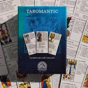 Juego adivinatorio "Taromantic" Edición Grimaud 2020 – Tarot de Marsella + 4 Ases – Cartas adivinatorias