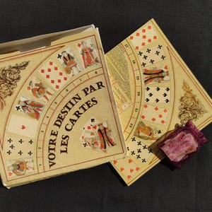 Jeu ancien "Votre Destin par les Cartes" – Cartomancie vintage Dusserre Paris – 32 cartes – Rare et complet – Années 1980