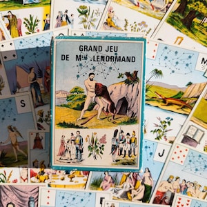 Grand Jeu de Mlle Lenormand 1974 Grimaud | Jeu Divinatoire Rare 54 Cartes + Livret